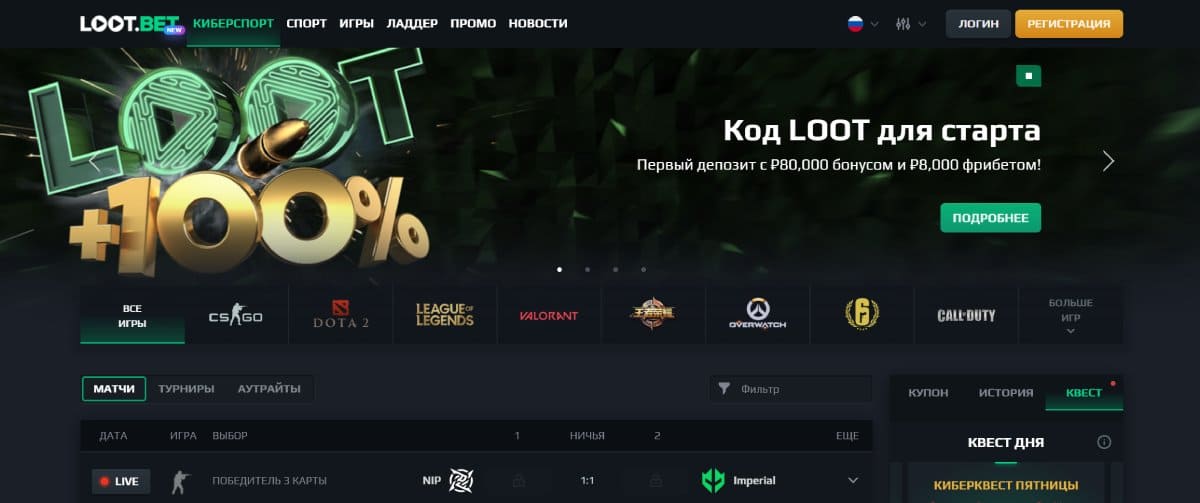 зеркало сайта loot.bet